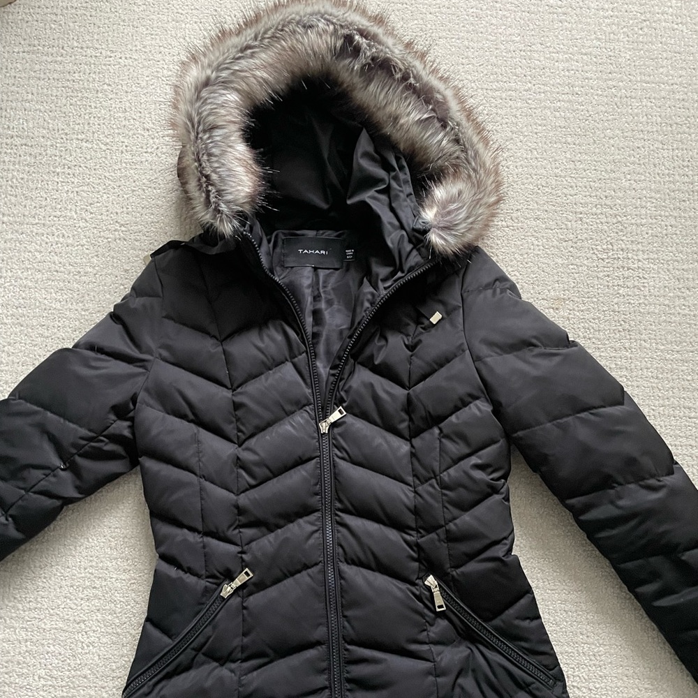 My favorite winter coat! Tahari Size Small Black